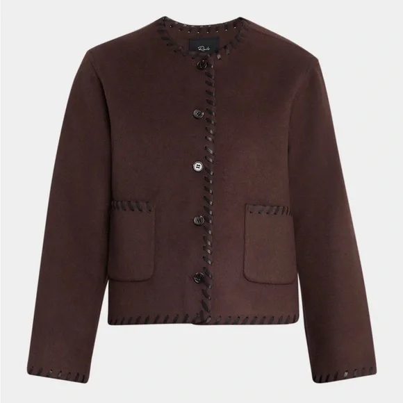 Rails Melanie Jacket Wool Dark Brown M - Picture 9 of 16